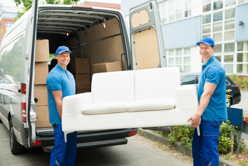 Moving van ready for a residential move in Sutton