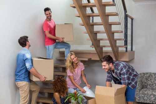 Removal team handling a house move in Sutton
