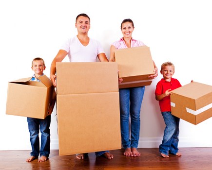 Household items being loaded for a Sutton move