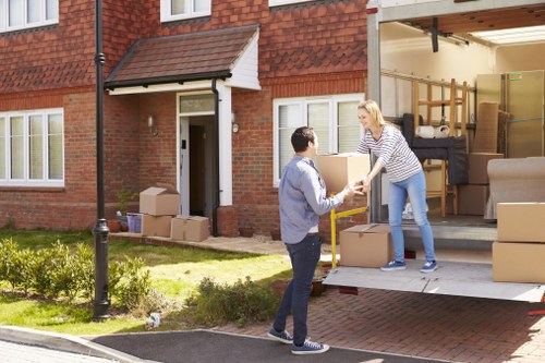 Removal van ready for a home move in Sutton