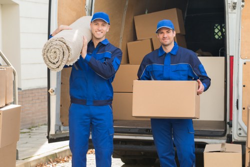 Commercial unpacking and setup service for a Sutton business move
