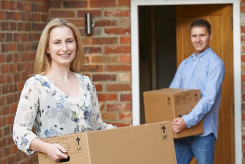 Prepared furniture items staged for collection in Sutton