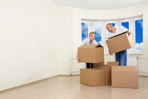 Household belongings being loaded for house removals in Sutton