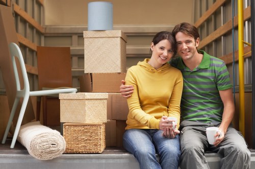 Packed boxes and furniture protection for a house move