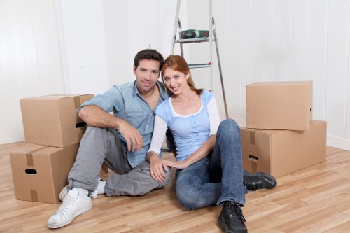 Loading boxes and furniture for a Sutton removal job