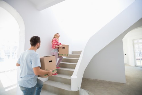 Recycling and separation of cardboard, wood, and metal during a move